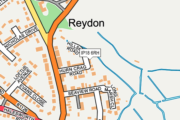 IP18 6RH map - OS OpenMap – Local (Ordnance Survey)