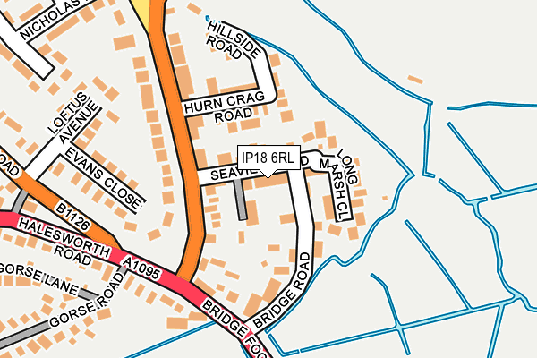 IP18 6RL map - OS OpenMap – Local (Ordnance Survey)