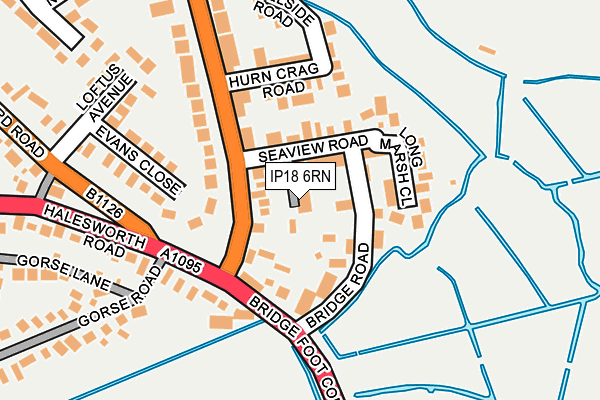 IP18 6RN map - OS OpenMap – Local (Ordnance Survey)