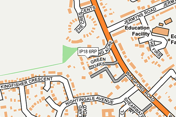 IP18 6RP map - OS OpenMap – Local (Ordnance Survey)