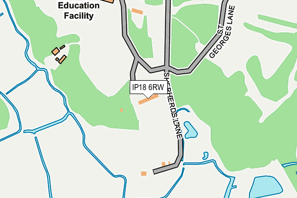 IP18 6RW map - OS OpenMap – Local (Ordnance Survey)