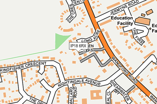 IP18 6RX map - OS OpenMap – Local (Ordnance Survey)
