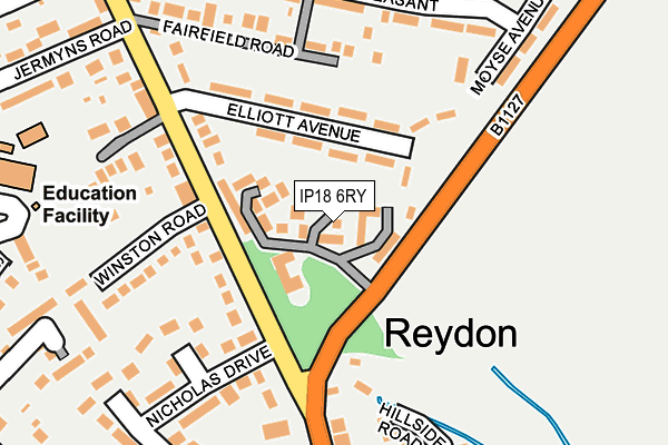 IP18 6RY map - OS OpenMap – Local (Ordnance Survey)