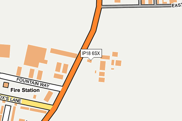 IP18 6SX map - OS OpenMap – Local (Ordnance Survey)