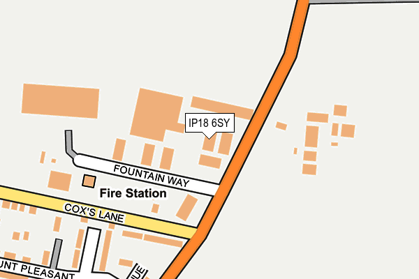 IP18 6SY map - OS OpenMap – Local (Ordnance Survey)