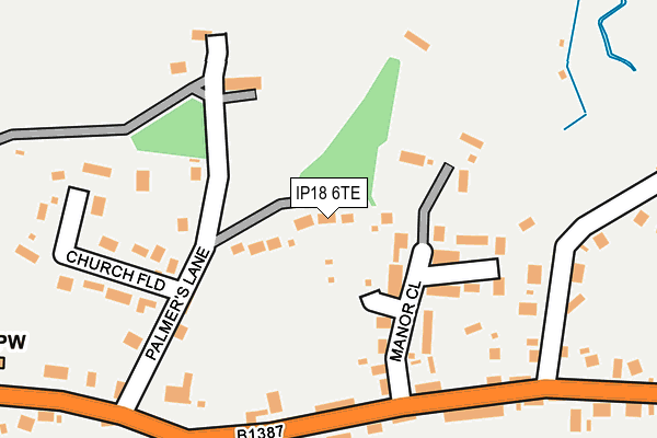 IP18 6TE map - OS OpenMap – Local (Ordnance Survey)