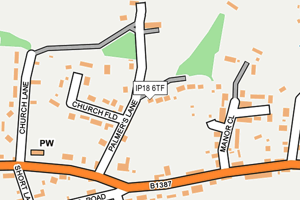 IP18 6TF map - OS OpenMap – Local (Ordnance Survey)
