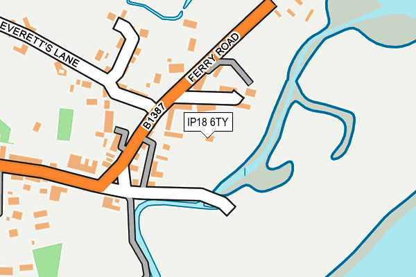 IP18 6TY map - OS OpenMap – Local (Ordnance Survey)