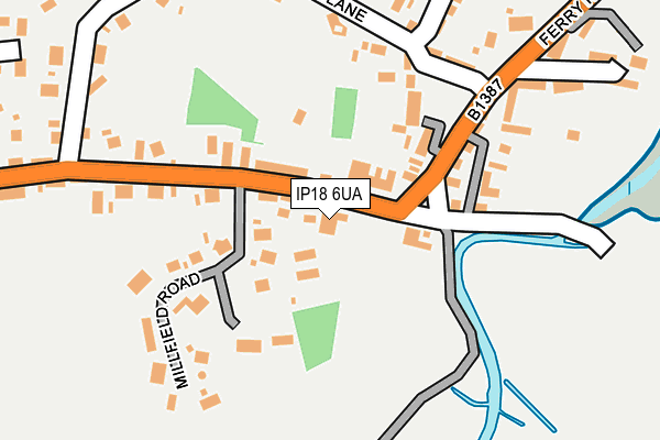 IP18 6UA map - OS OpenMap – Local (Ordnance Survey)
