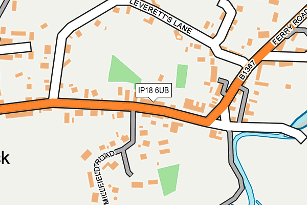 IP18 6UB map - OS OpenMap – Local (Ordnance Survey)