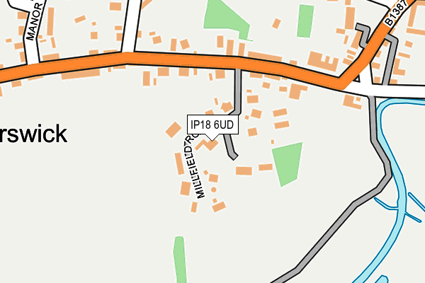 IP18 6UD map - OS OpenMap – Local (Ordnance Survey)