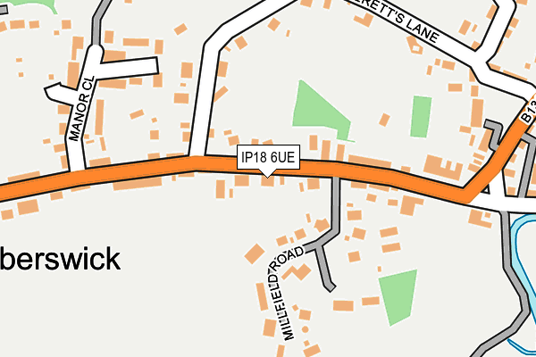 IP18 6UE map - OS OpenMap – Local (Ordnance Survey)