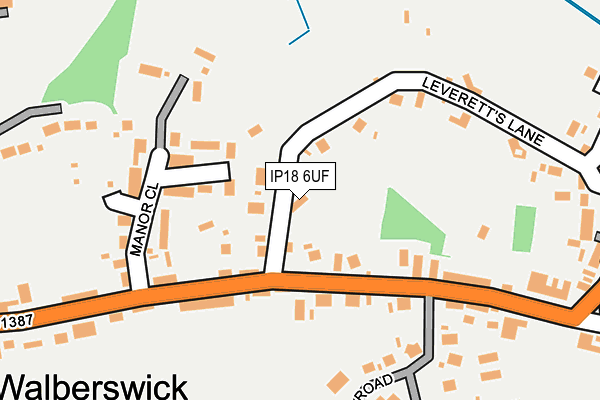 IP18 6UF map - OS OpenMap – Local (Ordnance Survey)