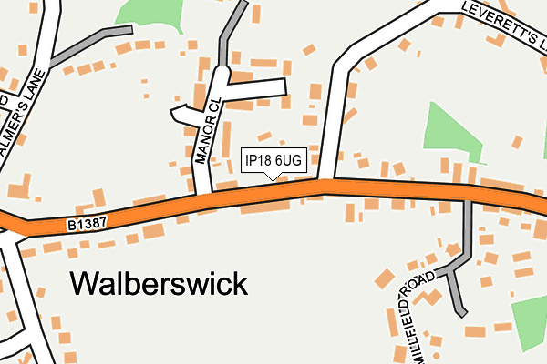 IP18 6UG map - OS OpenMap – Local (Ordnance Survey)