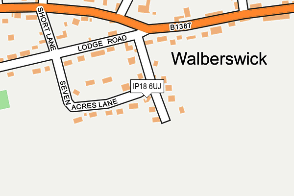 IP18 6UJ map - OS OpenMap – Local (Ordnance Survey)