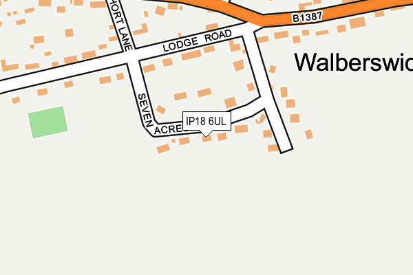 IP18 6UL map - OS OpenMap – Local (Ordnance Survey)