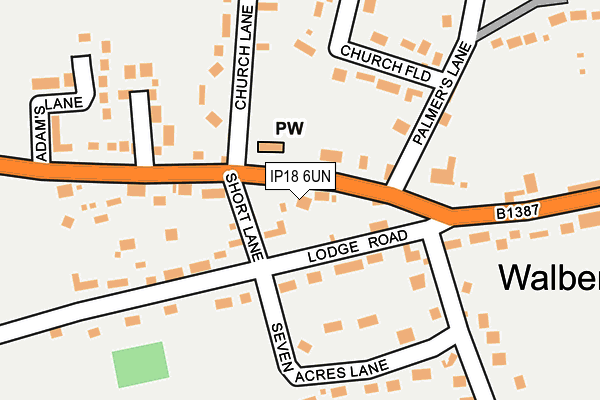 IP18 6UN map - OS OpenMap – Local (Ordnance Survey)