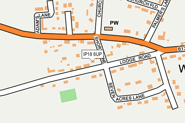 IP18 6UP map - OS OpenMap – Local (Ordnance Survey)