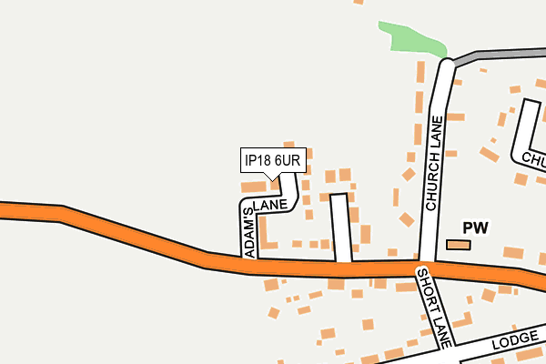 IP18 6UR map - OS OpenMap – Local (Ordnance Survey)