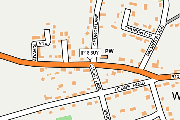 IP18 6UY map - OS OpenMap – Local (Ordnance Survey)