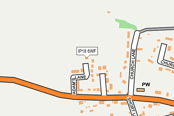 IP18 6WF map - OS OpenMap – Local (Ordnance Survey)