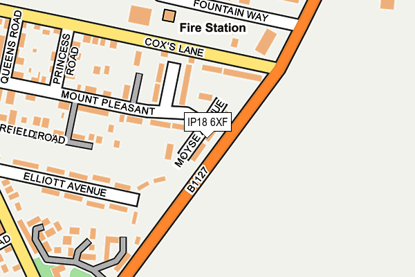 IP18 6XF map - OS OpenMap – Local (Ordnance Survey)