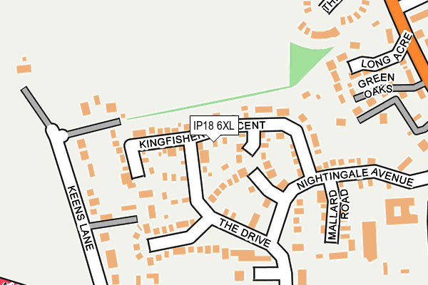 IP18 6XL map - OS OpenMap – Local (Ordnance Survey)