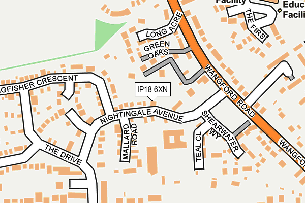 IP18 6XN map - OS OpenMap – Local (Ordnance Survey)