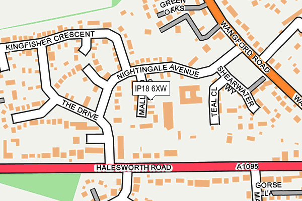 IP18 6XW map - OS OpenMap – Local (Ordnance Survey)