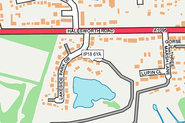 IP18 6YA map - OS OpenMap – Local (Ordnance Survey)