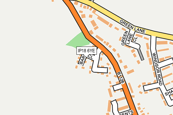 IP18 6YE map - OS OpenMap – Local (Ordnance Survey)