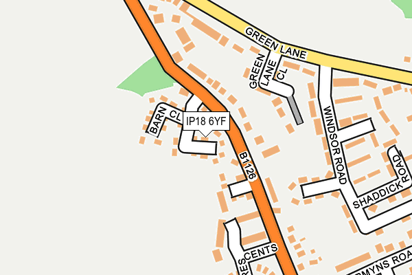 IP18 6YF map - OS OpenMap – Local (Ordnance Survey)