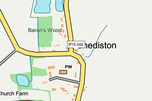 IP19 0AX map - OS OpenMap – Local (Ordnance Survey)