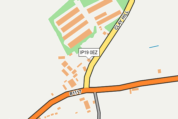 IP19 0EZ map - OS OpenMap – Local (Ordnance Survey)