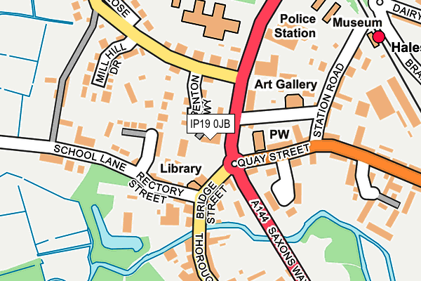 IP19 0JB map - OS OpenMap – Local (Ordnance Survey)
