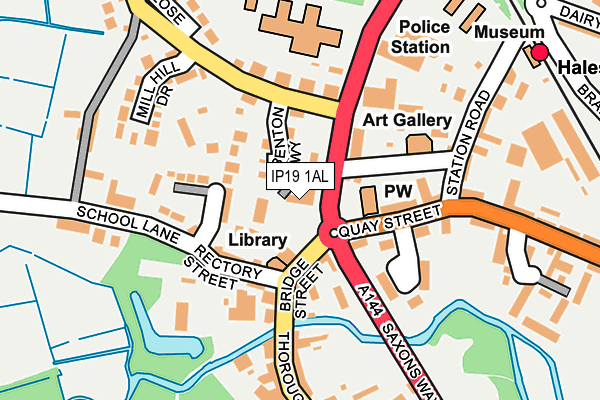 IP19 1AL map - OS OpenMap – Local (Ordnance Survey)