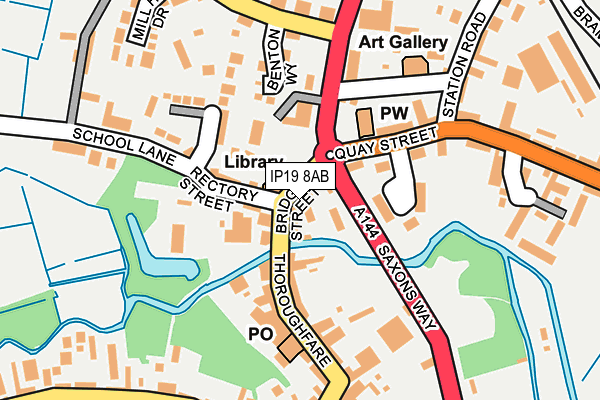 IP19 8AB map - OS OpenMap – Local (Ordnance Survey)