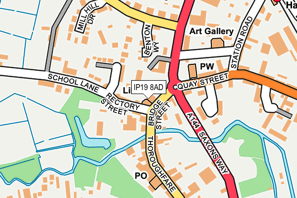 IP19 8AD map - OS OpenMap – Local (Ordnance Survey)