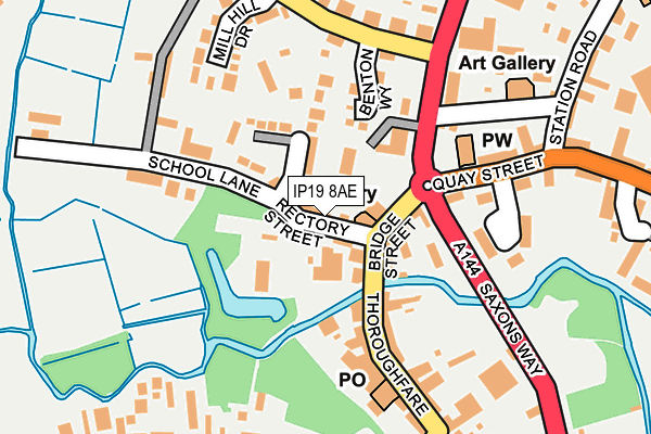 IP19 8AE map - OS OpenMap – Local (Ordnance Survey)