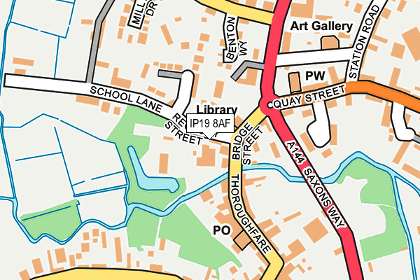 IP19 8AF map - OS OpenMap – Local (Ordnance Survey)