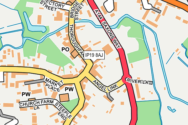 IP19 8AJ map - OS OpenMap – Local (Ordnance Survey)