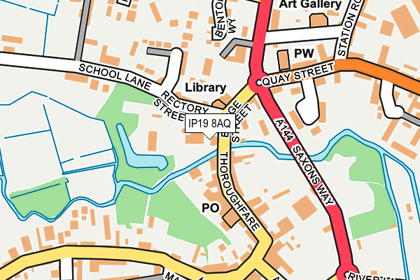 IP19 8AQ map - OS OpenMap – Local (Ordnance Survey)