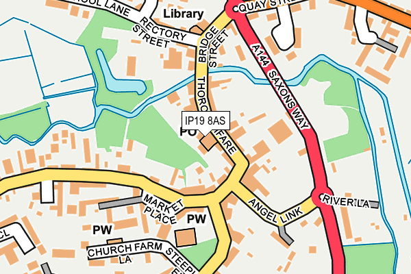 IP19 8AS map - OS OpenMap – Local (Ordnance Survey)