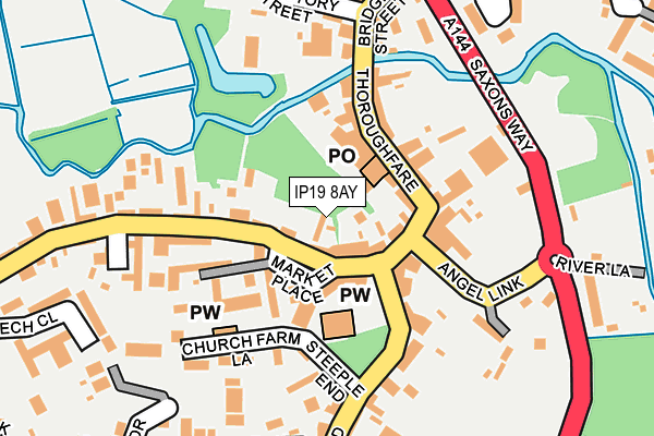 IP19 8AY map - OS OpenMap – Local (Ordnance Survey)