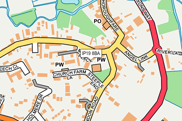 IP19 8BA map - OS OpenMap – Local (Ordnance Survey)