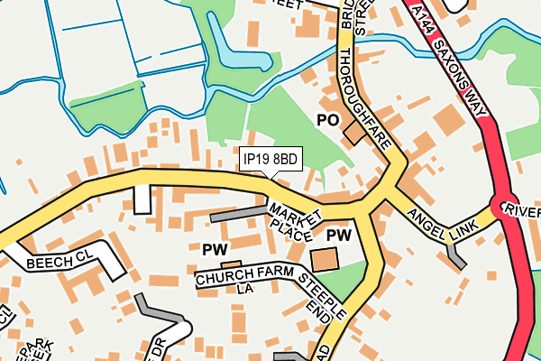 IP19 8BD map - OS OpenMap – Local (Ordnance Survey)