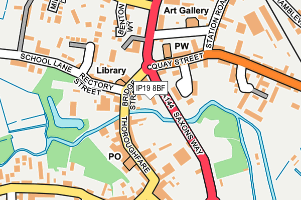 IP19 8BF map - OS OpenMap – Local (Ordnance Survey)
