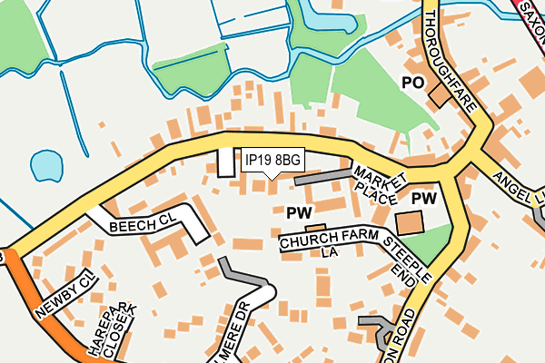 IP19 8BG map - OS OpenMap – Local (Ordnance Survey)