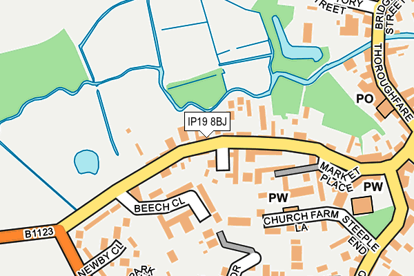 IP19 8BJ map - OS OpenMap – Local (Ordnance Survey)