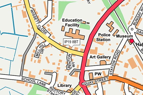 IP19 8BT map - OS OpenMap – Local (Ordnance Survey)